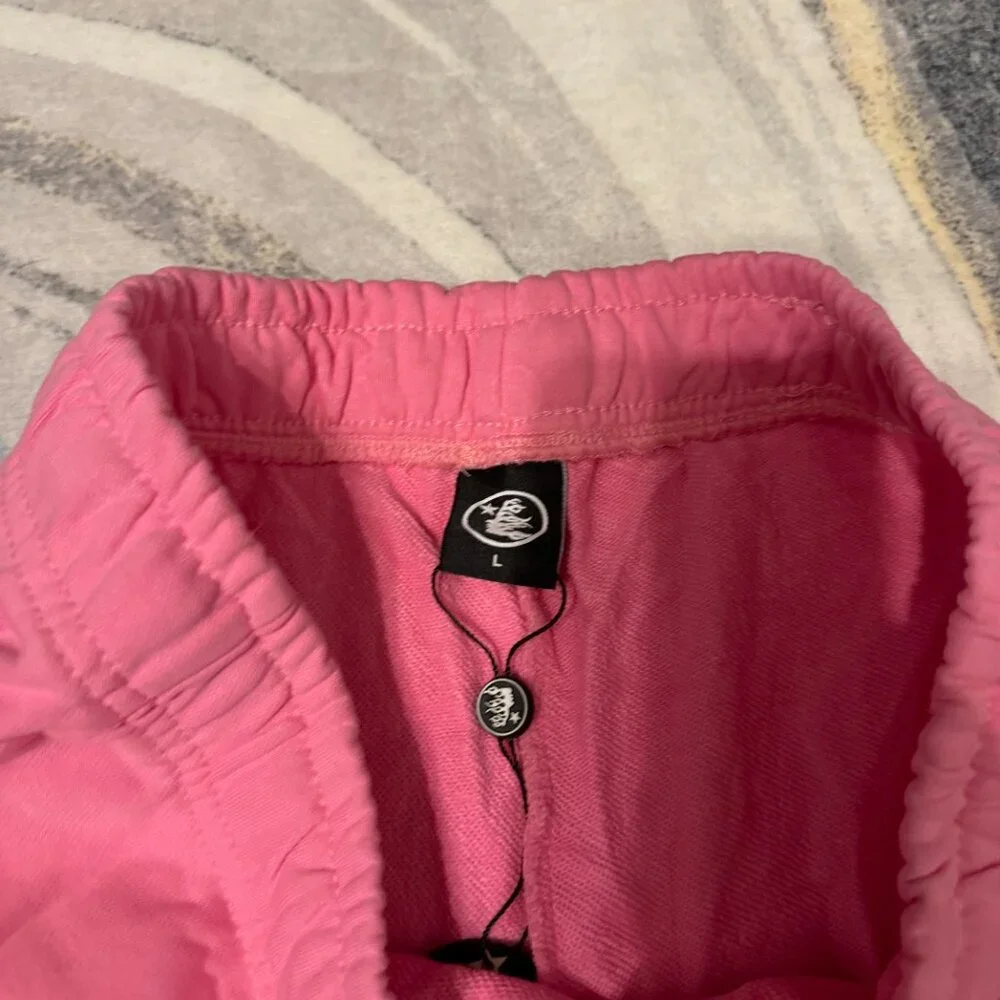 Hellstar Flames Pink Sweatpants Mens Size Large - Picture 2 of 3